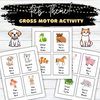 Preview of Pets Themed Gross Motor Activity | Preschool Music Center