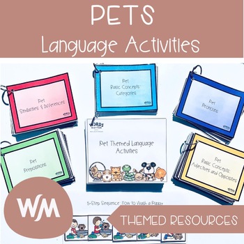 Preview of Pets Themed LANGUAGE Activities 