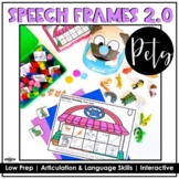 Pets Themed Speech Frames- No Prep Speech Therapy