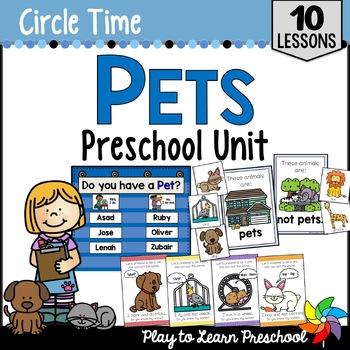 Preview of Pets Activities & Lesson Plans Theme Unit for Preschool Pre-K