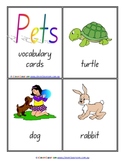 Pets Vocabulary Flash Cards Word Wall x 31 - 8 pages
