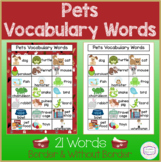 Pets / Pet Shop Vocabulary Words
