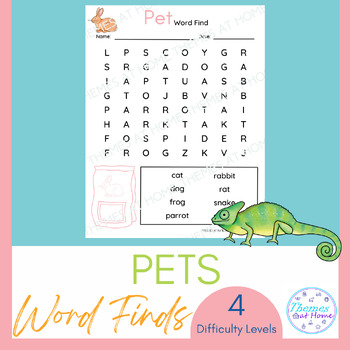 Preview of Pets Word Finds