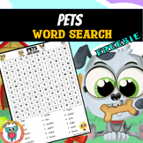 Pets Word Search Puzzle Activity Free - Early Finishers