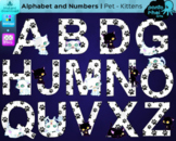 Pets alphabet and numbers: kittens