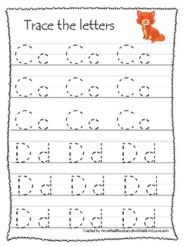Pets themed A-Z Tracing Worksheets.Printable Preschool Handwriting