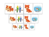 Pets Themed Size Sorting Printable Preschool Curriculum Game.