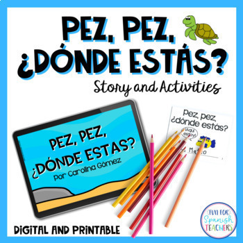 Preview of Pez, pez, ¿dónde estás? - Sea Animals Spanish Story