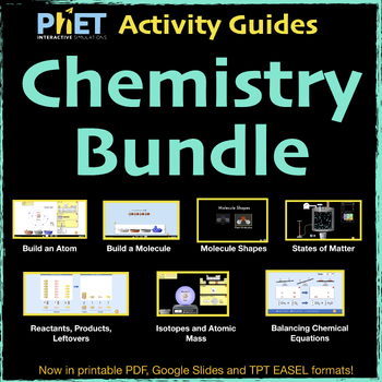 Preview of PhET Activity Guides Chemistry BUNDLE / Distance Learning