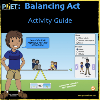 Preview of PhET: Balancing Act Activity Guide / Distance Learning