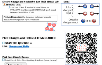 Preview of PhET Charge and Fields Virtual Lab
