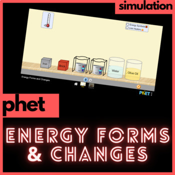 Preview of PhET - Energy Forms & Changes Digital Worksheet