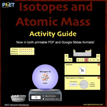 Preview of PhET Isotopes and Atomic Mass Activity Guide / Distance Learning