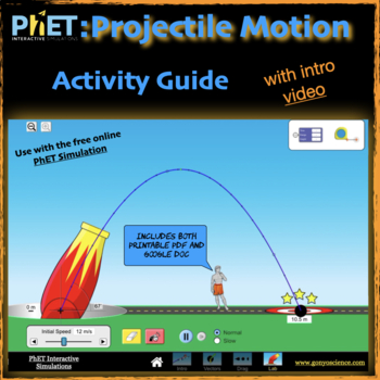 PhET Projectile Motion activity guide by James Gonyo | TpT