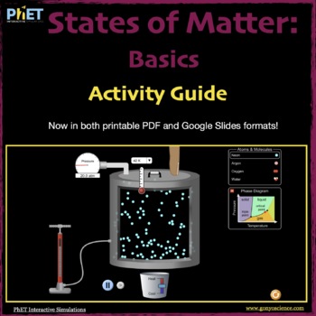 Phet States Of Matter Worksheets Teaching Resources Tpt