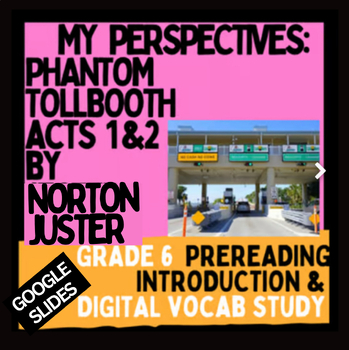 Preview of Phantom Tollbooth Acts 1 & 2-My Perspectives-Digital Intro & Vocab Google Slides