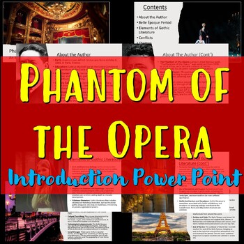 Preview of Phantom of the Opera : Introduction Power Point