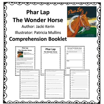 Phar Lap The Wonder Horse - Jacki Kerin - Comprehension Booklet (Book ...