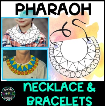 Preview of Pharaoh necklace & bracelets Egypt craft Collar y brazaletes faraón Egipto