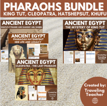 Preview of Pharaohs of Ancient Egypt Bundle: King Tut, Cleopatra, Khufu, Hatshepsut, Ramses