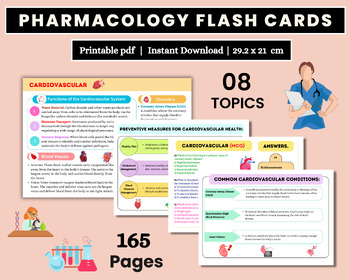 Preview of Pharmacology Flashcards 164 Pages | Nursing Pharmacology Printable Pharmacology