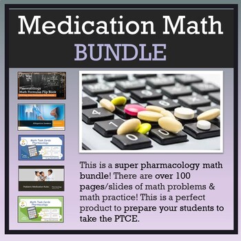 Preview of Medication MATH BUNDLE: 100+ Pages/ 11 Products of Math Problems [30% Discount]