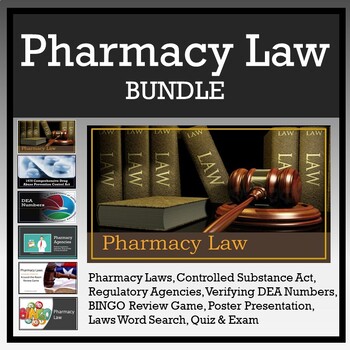 Preview of Pharmacy Law, Regulatory Agencies & Verify a DEA Number BUNDLE [30% Savings]