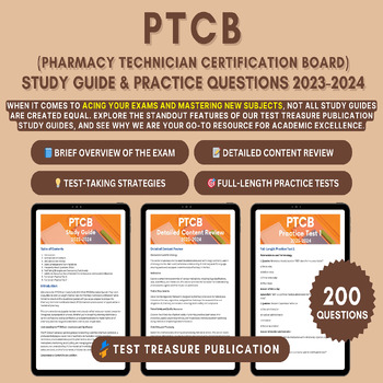 Preview of Pharmacy Technician Certification Board (PTCB) Exam Study Guide 2023–2024