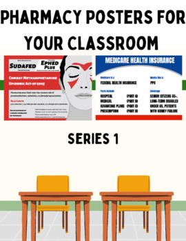 Preview of Pharmacy Themed Posters for Classroom - Series 1
