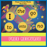 Space Themed Phase 2 Tricky Words Mat