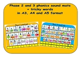 Phase 2 and 3 phonics sound mats - Alphablocks in A3, A4 a