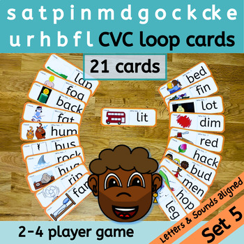 Preview of Short Vowel Blending CVC + Onset & Rime Version | I have Who Has? Loop Card Game