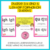 Phase 3,4 and 5 Letter formation sheets ( Editable Remote 