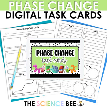 Preview of Phase Change Task Cards | Particle Motion States of Matter