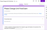 Phase Change Unit Final Exam/Assessment (Amplify Science)