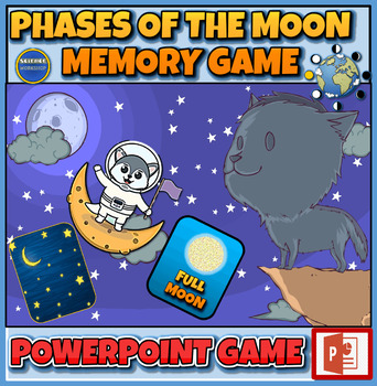 Preview of Phases Of The Moon: Interactive Powerpoint Memory Match Card Game