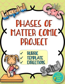 Preview of Phases of Matter Comic Project | Physical Science Unit