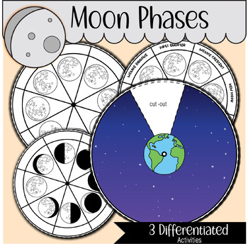 Preview of Phases of Moon Phases Wheel  Activity Celestial Lunar Phases