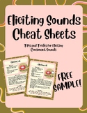 Eliciting Sounds Cheat Sheets FREE SAMPLE