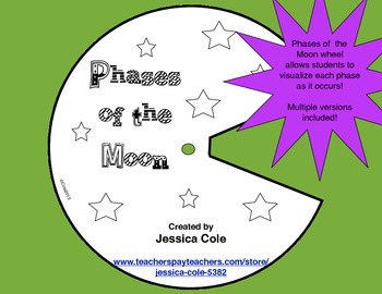 Preview of Phases of The Moon Wheel (multiple versions)
