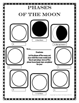 Phases of the Moon by Adam Simington | TPT