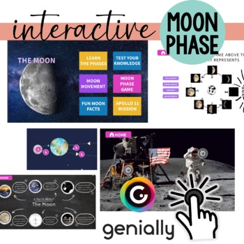 Preview of Moon Phases Activity | Genially Interactive | Digital Resource