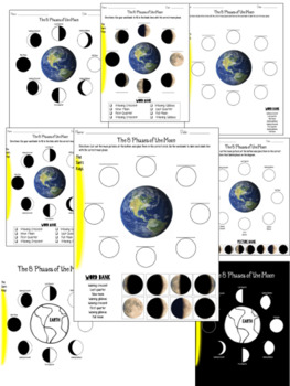 Phases of the Moon Activity Printables by Ms Lipowskis Creations