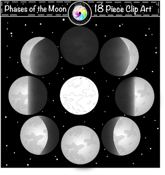 Preview of Phases of the Moon Clip Art