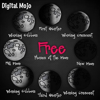 Preview of Phases of the Moon Clipart