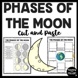 Phases of the Moon Cut and Paste Worksheet Activity
