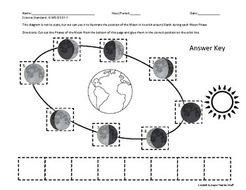 Phases of the Moon Cut and Paste Worksheet by Super Teacher Stuff