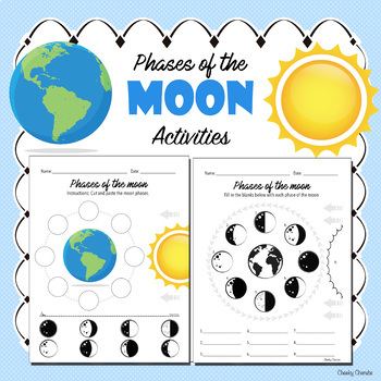 Preview of Phases of the Moon - Cut, paste and matching Activity