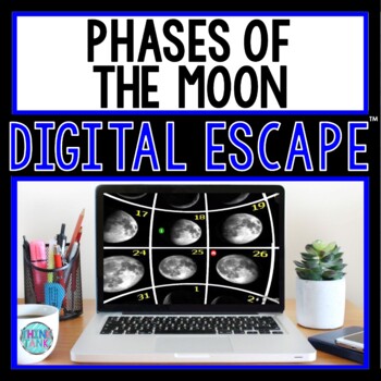 Preview of Phases of the Moon DIGITAL ESCAPE ROOM for Google Drive® | Distance Learning