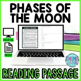 Phases of the Moon DIGITAL Reading Passage and Questions -